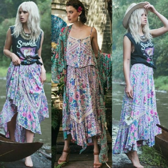 Spell Gypsy Collective BABUSHKA Lavender Skirt XS - Picture 2 of 6